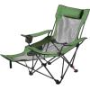imageVEVOR Reclining Camping Chair 4 Adjustable Positions Portable Folding Lounger for Adults Mesh Beach Chair with Headrest ampamp Foot Rest Supports 220 lbs Heavy Duty Camp Chairs for Patio GreenGreen