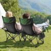 imageVEVOR Reclining Camping Chair 4 Adjustable Positions Portable Folding Lounger for Adults Mesh Beach Chair with Headrest ampamp Foot Rest Supports 220 lbs Heavy Duty Camp Chairs for Patio GreenGreen