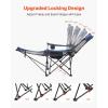 imageVEVOR Reclining Camping Chair 4 Adjustable Positions Portable Folding Lounger for Adults Mesh Beach Chair with Headrest ampamp Foot Rest Supports 220 lbs Heavy Duty Camp Chairs for Patio GreenBlue