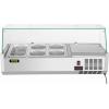 imageVEVOR Refrigerated Condiment Prep Station 135 W Countertop Refrigerated Condiment Station with 2 13 Pans ampamp 4 16 Pans 304 Stainless Body and PC Lid Sandwich Prep Table with Stainless Guard ETL40 in