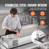 imageVEVOR Refrigerated Condiment Prep Station 135 W Countertop Refrigerated Condiment Station with 2 13 Pans ampamp 4 16 Pans 304 Stainless Body and PC Lid Sandwich Prep Table with Stainless Guard ETLStainless 40in