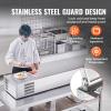 imageVEVOR Refrigerated Condiment Prep Station 135 W Countertop Refrigerated Condiment Station with 2 13 Pans ampamp 4 16 Pans 304 Stainless Body and PC Lid Sandwich Prep Table with Stainless Guard ETLStainless 55in