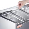 imageVEVOR Refrigerated Condiment Prep Station 135 W Countertop Refrigerated Condiment Station with 2 13 Pans ampamp 4 16 Pans 304 Stainless Body and PC Lid Sandwich Prep Table with Stainless Guard ETLStainless 55in