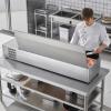 imageVEVOR Refrigerated Condiment Prep Station 135 W Countertop Refrigerated Condiment Station with 2 13 Pans ampamp 4 16 Pans 304 Stainless Body and PC Lid Sandwich Prep Table with Stainless Guard ETLStainless 71in