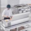 imageVEVOR Refrigerated Condiment Prep Station 135 W Countertop Refrigerated Condiment Station with 2 13 Pans ampamp 4 16 Pans 304 Stainless Body and PC Lid Sandwich Prep Table with Stainless Guard ETLStainless 60in