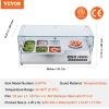 imageVEVOR Refrigerated Condiment Prep Station 135 W Countertop Refrigerated Condiment Station with 2 13 Pans ampamp 4 16 Pans 304 Stainless Body and PC Lid Sandwich Prep Table with Stainless Guard ETLGlass 40in