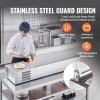 imageVEVOR Refrigerated Condiment Prep Station 135 W Countertop Refrigerated Condiment Station with 2 13 Pans ampamp 4 16 Pans 304 Stainless Body and PC Lid Sandwich Prep Table with Stainless Guard ETLStainless 60in