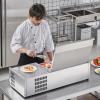 imageVEVOR Refrigerated Condiment Prep Station 135 W Countertop Refrigerated Condiment Station with 2 13 Pans ampamp 4 16 Pans 304 Stainless Body and PC Lid Sandwich Prep Table with Stainless Guard ETLStainless 40in
