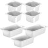 imageVEVOR Refrigerated Condiment Prep Station 135 W Countertop Refrigerated Condiment Station with 2 13 Pans ampamp 4 16 Pans 304 Stainless Body and PC Lid Sandwich Prep Table with Stainless Guard ETLStainless 55