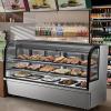 imageVEVOR Refrigerated Display Case 5 CuFt146L Countertop Pastry Display Case 2Tier Commercial Display Refrigerator with LED Lighting TURBO Cooling FrostFree AirCooling for BakeryDeli Case 32 CuFt