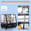 imageVEVOR Refrigerated Display Case 5 CuFt146L Countertop Pastry Display Case 2Tier Commercial Display Refrigerator with LED Lighting TURBO Cooling FrostFree AirCooling for BakeryCurved