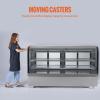 imageVEVOR Refrigerated Display Case 5 CuFt146L Countertop Pastry Display Case 2Tier Commercial Display Refrigerator with LED Lighting TURBO Cooling FrostFree AirCooling for BakeryDeli Case 32 CuFt