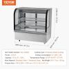 imageVEVOR Refrigerated Display Case 5 CuFt146L Countertop Pastry Display Case 2Tier Commercial Display Refrigerator with LED Lighting TURBO Cooling FrostFree AirCooling for BakeryDeli Case 18 CuFt