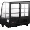 imageVEVOR Refrigerated Display Case 5 CuFt146L Countertop Pastry Display Case 2Tier Commercial Display Refrigerator with LED Lighting TURBO Cooling FrostFree AirCooling for BakeryCurved