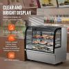 imageVEVOR Refrigerated Display Case 5 CuFt146L Countertop Pastry Display Case 2Tier Commercial Display Refrigerator with LED Lighting TURBO Cooling FrostFree AirCooling for BakeryDeli Case 18 CuFt