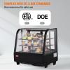 imageVEVOR Refrigerated Display Case 5 CuFt146L Countertop Pastry Display Case 2Tier Commercial Display Refrigerator with LED Lighting TURBO Cooling FrostFree AirCooling for BakeryCurved
