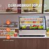 imageVEVOR Refrigerated Display Case 5 CuFt146L Countertop Pastry Display Case 2Tier Commercial Display Refrigerator with LED Lighting TURBO Cooling FrostFree AirCooling for Bakery5 CuFt