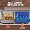 imageVEVOR Refrigerated Display Case 5 CuFt146L Countertop Pastry Display Case 2Tier Commercial Display Refrigerator with LED Lighting TURBO Cooling FrostFree AirCooling for Bakery42 CuFt