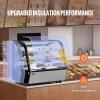 imageVEVOR Refrigerated Display Case 5 CuFt146L Countertop Pastry Display Case 2Tier Commercial Display Refrigerator with LED Lighting TURBO Cooling FrostFree AirCooling for Bakery42 CuFt
