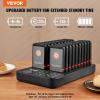 imageVEVOR Restaurant Pager System Wireless 400m Long Range Lineup Waiting Queue Signal Guest Customer Calling Beepers with Vibration ampamp Flashing 24 Buzzers for Food Truck Church Nursery Hospital20 Pagers