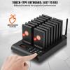 imageVEVOR Restaurant Pager System Wireless 400m Long Range Lineup Waiting Queue Signal Guest Customer Calling Beepers with Vibration ampamp Flashing 24 Buzzers for Food Truck Church Nursery Hospital16 Pagers