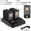 imageVEVOR Restaurant Pager System Wireless 400m Long Range Lineup Waiting Queue Signal Guest Customer Calling Beepers with Vibration ampamp Flashing 24 Buzzers for Food Truck Church Nursery Hospital10 Pagers
