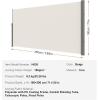 imageVEVOR Retractable Side Awning 71x 138 Outdoor Privacy Screen 180g Polyester WaterProof Retractable Patio Screen UV 30 Room Divider Wind Screen for Patio Backyard Balcony GrayBeige