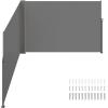 imageVEVOR Retractable Side Awning 71x 138 Outdoor Privacy Screen 180g Polyester WaterProof Retractable Patio Screen UV 30 Room Divider Wind Screen for Patio Backyard Balcony GrayGray