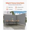 imageVEVOR Retractable Side Awning 71x 138 Outdoor Privacy Screen 180g Polyester WaterProof Retractable Patio Screen UV 30 Room Divider Wind Screen for Patio Backyard Balcony GrayGray