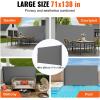 imageVEVOR Retractable Side Awning 71x 138 Outdoor Privacy Screen 180g Polyester WaterProof Retractable Patio Screen UV 30 Room Divider Wind Screen for Patio Backyard Balcony GrayGray