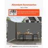 imageVEVOR Retractable Side Awning 71x 138 Outdoor Privacy Screen 180g Polyester WaterProof Retractable Patio Screen UV 30 Room Divider Wind Screen for Patio Backyard Balcony GrayGray