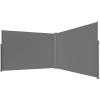 imageVEVOR Retractable Side Awning 71x 138 Outdoor Privacy Screen 180g Polyester WaterProof Retractable Patio Screen UV 30 Room Divider Wind Screen for Patio Backyard Balcony GrayGray