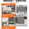 imageVEVOR Retractable Side Awning 71x 138 Outdoor Privacy Screen 180g Polyester WaterProof Retractable Patio Screen UV 30 Room Divider Wind Screen for Patio Backyard Balcony GrayBeige
