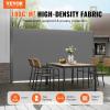 imageVEVOR Retractable Side Awning 71x 138 Outdoor Privacy Screen 180g Polyester WaterProof Retractable Patio Screen UV 30 Room Divider Wind Screen for Patio Backyard Balcony GrayGray