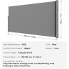 imageVEVOR Retractable Side Awning 71x 138 Outdoor Privacy Screen 180g Polyester WaterProof Retractable Patio Screen UV 30 Room Divider Wind Screen for Patio Backyard Balcony GrayGray
