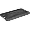 imageVEVOR Reversible GrillGriddle 17x10 PreSeasoned Cast Iron Griddle Rectangular Double Burner Griddle Pan NonStick Family Pan Cookware with Handles Flat Top Plate for BBQ Gas Grill Black20 x 10 x 1