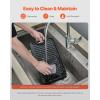 imageVEVOR Reversible GrillGriddle 17x10 PreSeasoned Cast Iron Griddle Rectangular Double Burner Griddle Pan NonStick Family Pan Cookware with Handles Flat Top Plate for BBQ Gas Grill Black14 x 85 x 1