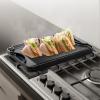 imageVEVOR Reversible GrillGriddle 17x10 PreSeasoned Cast Iron Griddle Rectangular Double Burner Griddle Pan NonStick Family Pan Cookware with Handles Flat Top Plate for BBQ Gas Grill Black14 x 85 x 1
