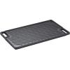 imageVEVOR Reversible GrillGriddle 17x10 PreSeasoned Cast Iron Griddle Rectangular Double Burner Griddle Pan NonStick Family Pan Cookware with Handles Flat Top Plate for BBQ Gas Grill Black167 x 97 x 06