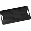 imageVEVOR Reversible GrillGriddle 17x10 PreSeasoned Cast Iron Griddle Rectangular Double Burner Griddle Pan NonStick Family Pan Cookware with Handles Flat Top Plate for BBQ Gas Grill Black20 x 10 x 1
