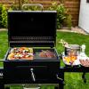 imageVEVOR Reversible GrillGriddle 17x10 PreSeasoned Cast Iron Griddle Rectangular Double Burner Griddle Pan NonStick Family Pan Cookware with Handles Flat Top Plate for BBQ Gas Grill Black167 x 97 x 06
