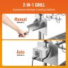 imageVEVOR Rotisserie Grill BBQ Whole Pig Lamb Goat Charcoal Spit Grill 46 Inch 132 Lbs Capacity Electric 52W Motor Stainless Steel Rotisserie Roaster with Lockable Wheels for Camping Outdoor46INWith Baffle