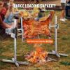 imageVEVOR Rotisserie Grill BBQ Whole Pig Lamb Goat Charcoal Spit Grill 46 Inch 132 Lbs Capacity Electric 52W Motor Stainless Steel Rotisserie Roaster with Lockable Wheels for Camping Outdoor46Inch