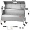 imageVEVOR Rotisserie Grill BBQ Whole Pig Lamb Goat Charcoal Spit Grill 46 Inch 132 Lbs Capacity Electric 52W Motor Stainless Steel Rotisserie Roaster with Lockable Wheels for Camping Outdoor46INWith Cover