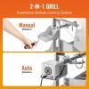 imageVEVOR Rotisserie Grill BBQ Whole Pig Lamb Goat Charcoal Spit Grill 46 Inch 132 Lbs Capacity Electric 52W Motor Stainless Steel Rotisserie Roaster with Lockable Wheels for Camping Outdoor46INWith Cover