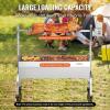 imageVEVOR Rotisserie Grill BBQ Whole Pig Lamb Goat Charcoal Spit Grill 46 Inch 132 Lbs Capacity Electric 52W Motor Stainless Steel Rotisserie Roaster with Lockable Wheels for Camping Outdoor46INWithout Baffle