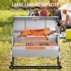 imageVEVOR Rotisserie Grill BBQ Whole Pig Lamb Goat Charcoal Spit Grill 46 Inch 132 Lbs Capacity Electric 52W Motor Stainless Steel Rotisserie Roaster with Lockable Wheels for Camping Outdoor46INWith Cover