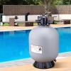 imageVEVOR Sand Filter 19inch Up to 45 GPM Flow Rate Above Inground Swimming Pool Sand Filter System with 7Way MultiPort Valve Filter Backwash Rinse Recirculate Waste Winter Closed Functions24 inch