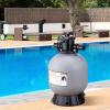 imageVEVOR Sand Filter 19inch Up to 45 GPM Flow Rate Above Inground Swimming Pool Sand Filter System with 7Way MultiPort Valve Filter Backwash Rinse Recirculate Waste Winter Closed Functions19 inch