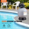 imageVEVOR Sand Filter 19inch Up to 45 GPM Flow Rate Above Inground Swimming Pool Sand Filter System with 7Way MultiPort Valve Filter Backwash Rinse Recirculate Waste Winter Closed Functions19 inch